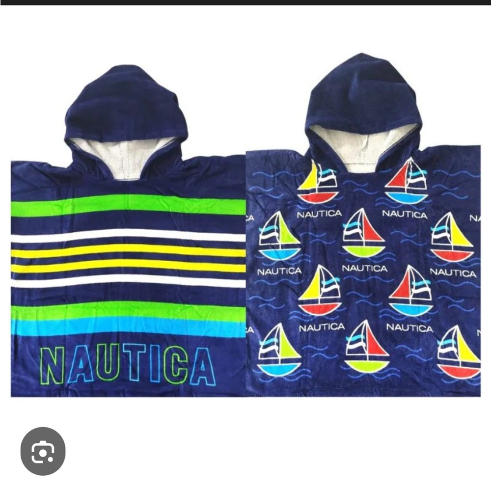 Nautica Multicolor Striped Blanket with Sailboat Design